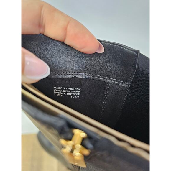 MICHAEL Michael Kors Women's Finley Tall Riding Boots Blk/Brown Size 7.5WS NWT - Picture 9 of 14